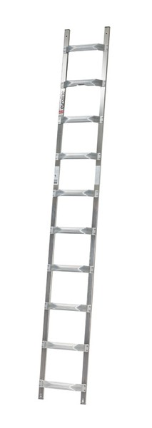 Dachleiter Aluminium 5,41 m Dachdeckerauflegeleiter 20 Sprossen nach BGR 203 gew/ölbte Bremer Sprosse